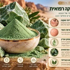 פודרה מינרלית ירוקה לטיפול באקנה
